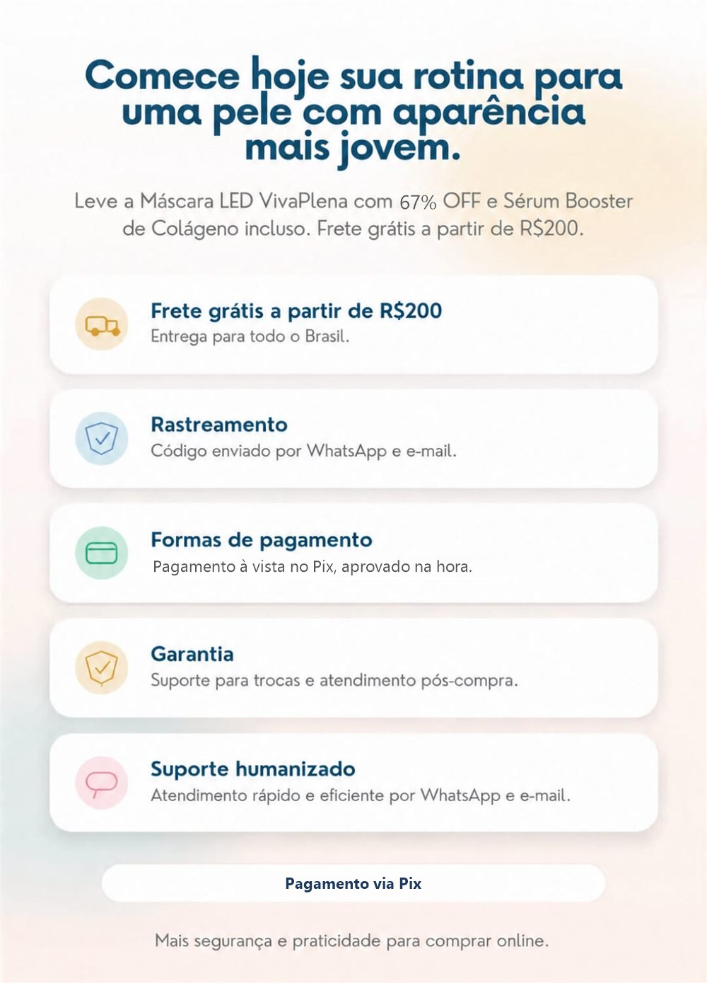 Máscara de LED facial VivaPlena